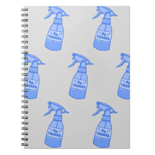 No, Thanks. Spray Bottle Sassy Humour Notebook