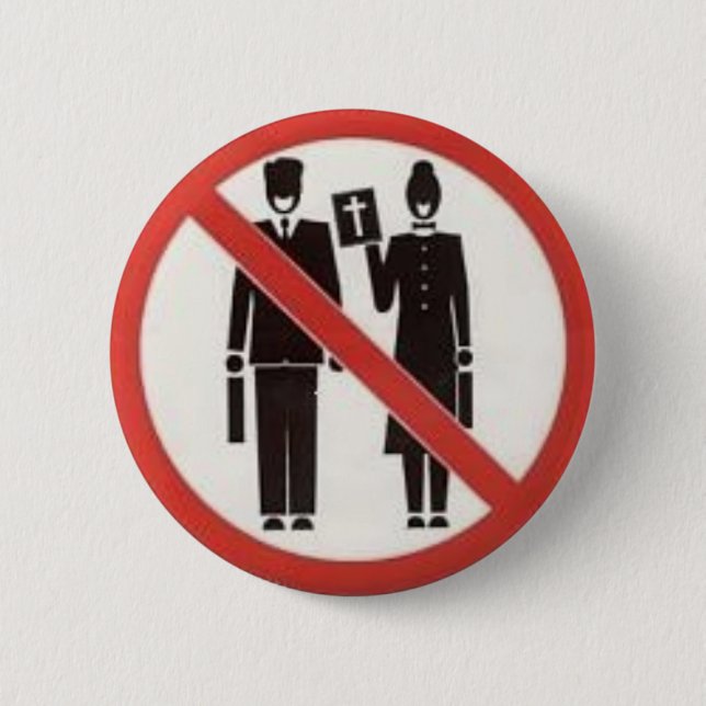 No Thanks We're Atheists Badge/Button 6 Cm Round Badge (Front)