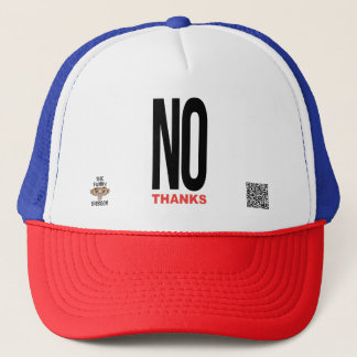 No thanks white trucker hat