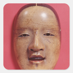 No theatre mask square sticker
