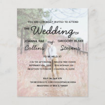 No Theme, Just Love Budget Photo Wedding Flyer