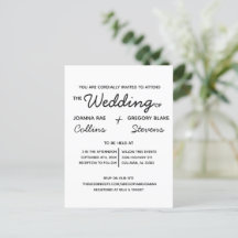 No Theme, Just Love Wedding Invitation Postcard