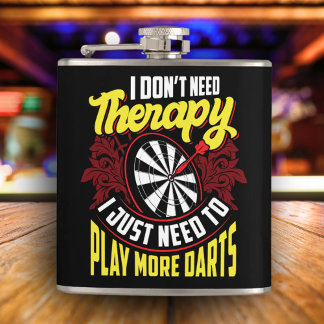 No Therapy Just More Darts Flask 6 oz.