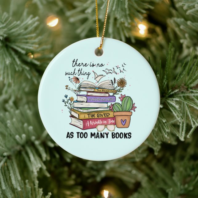 No Thing As Too Many Books Ceramic Tree Decoration (Tree)