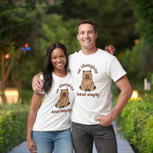 No Thoughts Head Empty Capybara Funny Meme T-Shirt