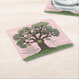 No TIME Like the Present Square Paper Coaster