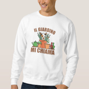 No Time The Garden Calls Cute Cat Gardener Sweatshirt