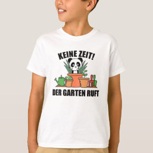 No Time The Garden Calls Gardener Panda Garden T-Shirt