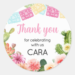 No Time to Siesta Fiesta Birthday Party Classic Round Sticker