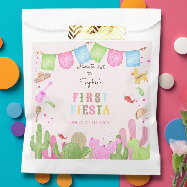 No time to siesta fiesta mexican first birthday favour bags (Creator Uploaded)