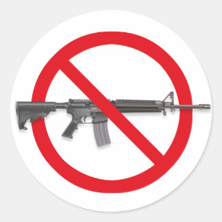 No To Assault Weapons - Gun Control Sticker