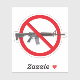 No To Assault Weapons - Gun Control Sticker