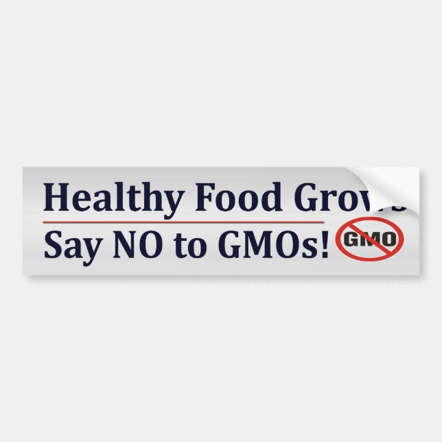 No To GMOs Bumper Sticker (Front)