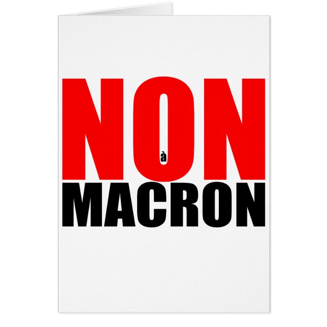 NO to MACRON Vertical greeting cards (Front)