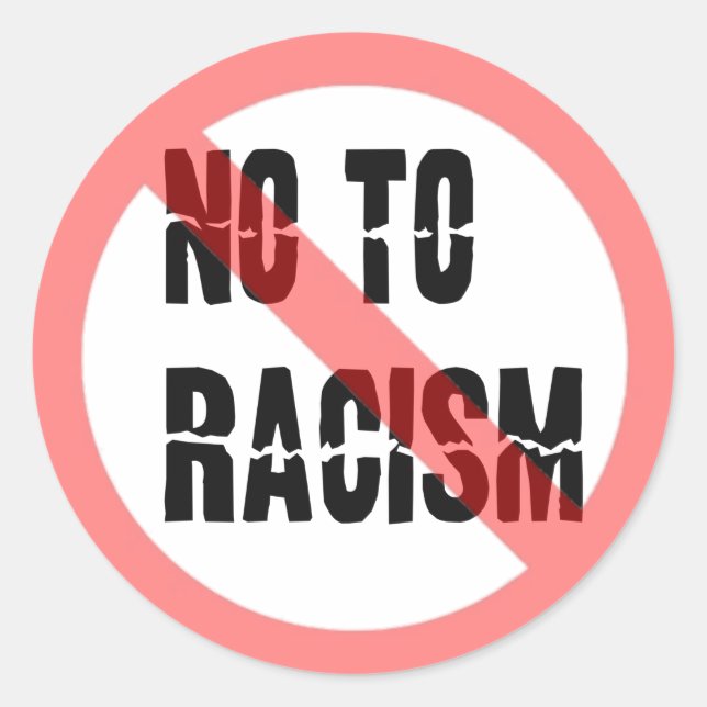 No To Racism Classic Round Sticker (Front)