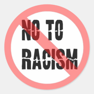 No To Racism Classic Round Sticker
