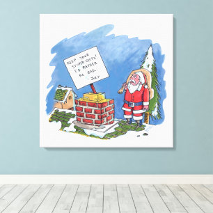 No To Santa canvas print