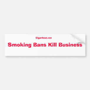 No to smoking ban bumper sticker