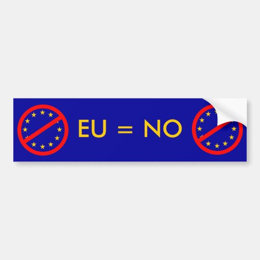 Image of No to the EU Bumper Sticker