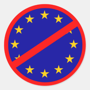 No to the EU Classic Round Sticker