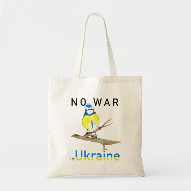 No to War in Ukraine Tote Bag (Front)