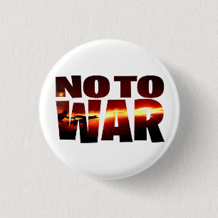 No To War T-Shirt Keychain 3 Cm Round Badge