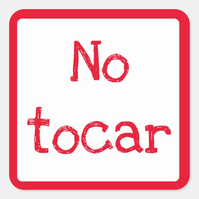 no tocar square sticker (Front)