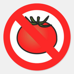 No Tomatoes Classic Round Sticker