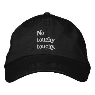No touchy touchy funny introverted design embroidered hat