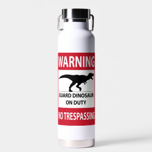 No Trespassing (T-Rex) Sign Water Bottle
