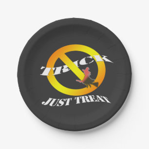 No trick just treat paper plate