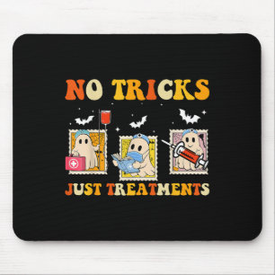 No Tricks Just S Funny Halloween Ghost Nursing  Mouse Mat