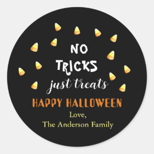 No Tricks Just Treats Candy Corn  Classic Round Sticker