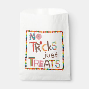 No Tricks just Treats Candy for Halloween  Favour Bags