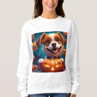 NO Tricks JUST Treats Cute Halloween Puppy OWN ART Sweatshirt