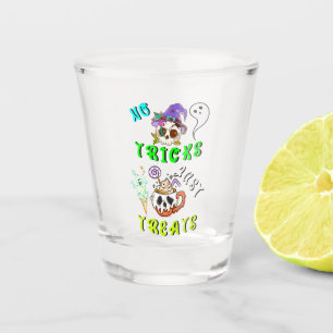 No Tricks Just Treats Cute Shot Glass