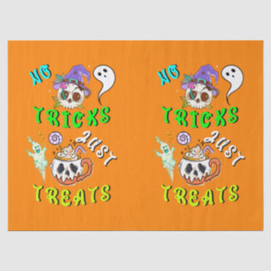 No Tricks Just Treats Cute Tissue Paper