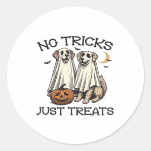 No Tricks Just Treats Dog Halloween Shirt Classic  Classic Round Sticker
