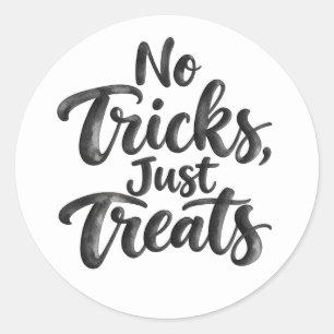 No Tricks Just Treats Funny Kids Halloween Party Classic Round Sticker