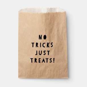 No Tricks Just Treats Halloween Candy Favour Bags