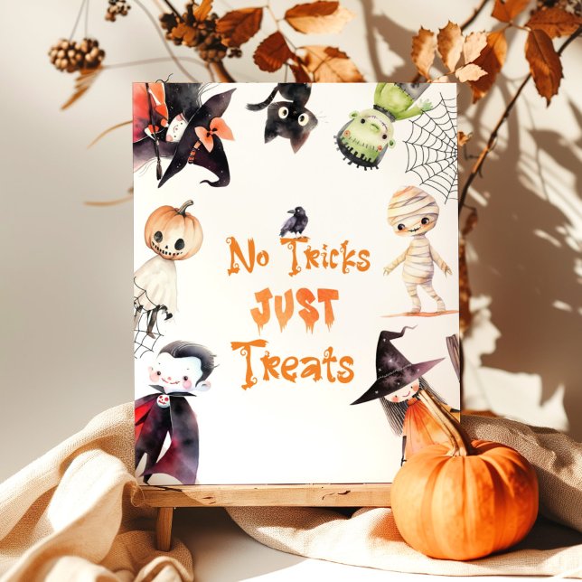 No tricks just treats Halloween Costume party Poster (Creator Uploaded)