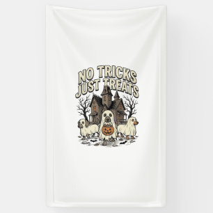 No Tricks Just Treats Halloween Dachshund Ghost De Banner