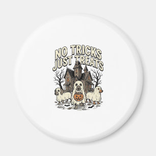 No Tricks Just Treats Halloween Dachshund Ghost De Magnet