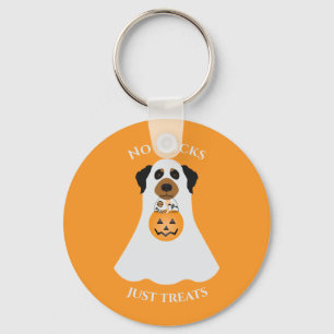 No Tricks Just Treats Halloween Dog Key Ring
