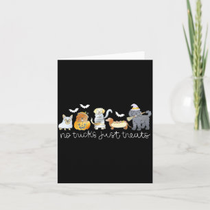 No Tricks Just Treats Halloween Dogs Card