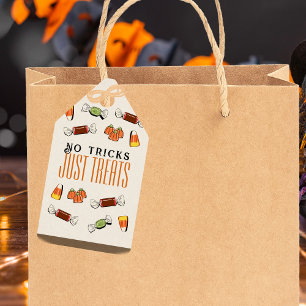 No Tricks Just Treats Halloween Gift Bag Tag