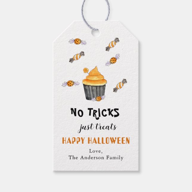 No Tricks Just Treats Halloween Gift tag (Front)