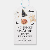 No Tricks Just Treats Halloween Gift Tag