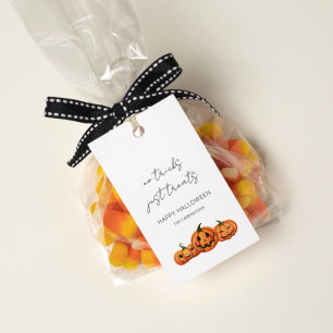 No Tricks Just Treats Halloween Gift Tag Favour Ta