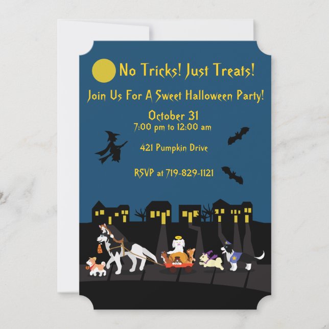 No Tricks! Just Treats! Invitation (Front)